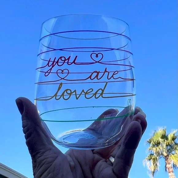 Acrylic Stemless Wine Tumbler 4 Piece Set with Messages of Kindness NWT - Picture 8 of 13